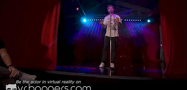  VR BANGERS Ebony comedian teasing you during show